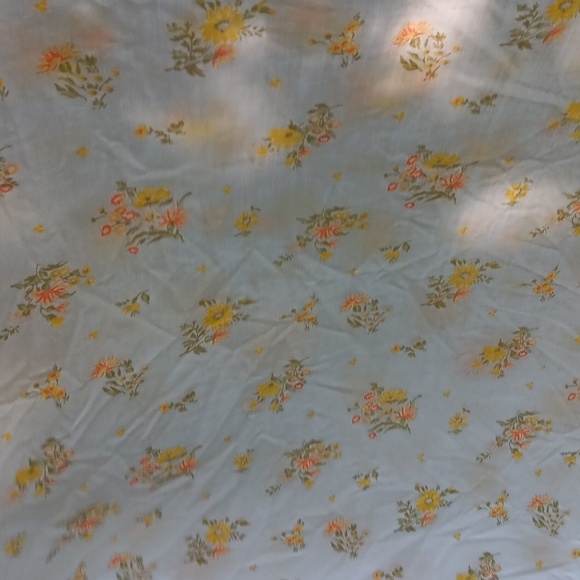 Vintage orange yellow twin fitted sheet - Picture 2 of 4